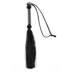 GP SILICONE FLOGGER WHIP BLACK