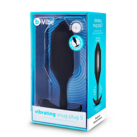 B-VIBE VIBRATING SNUG PLUG 5 BLACK