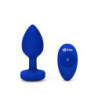 B-VIBE VIBRATING JEWEL PLUG L/XL NAVY